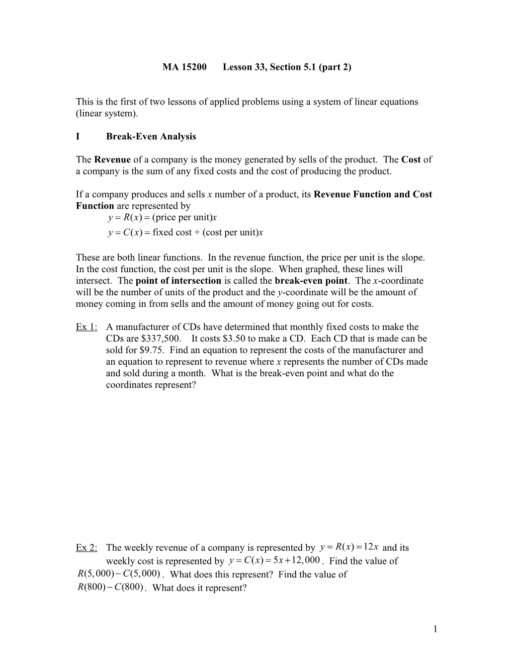 MA 15200Lesson 33, Section 5.1 (Part 2)