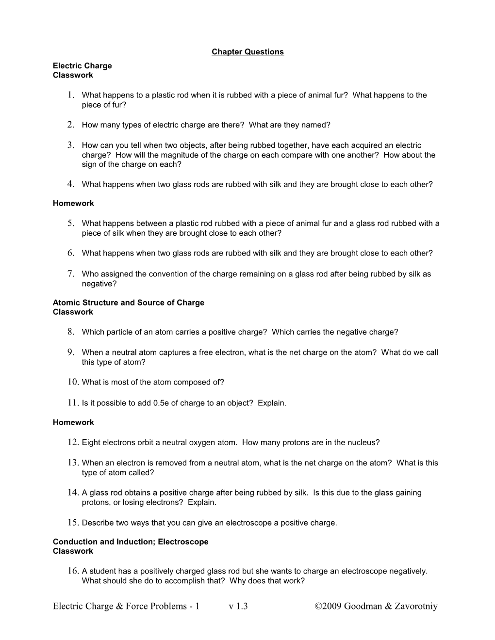 Electric Force and Field