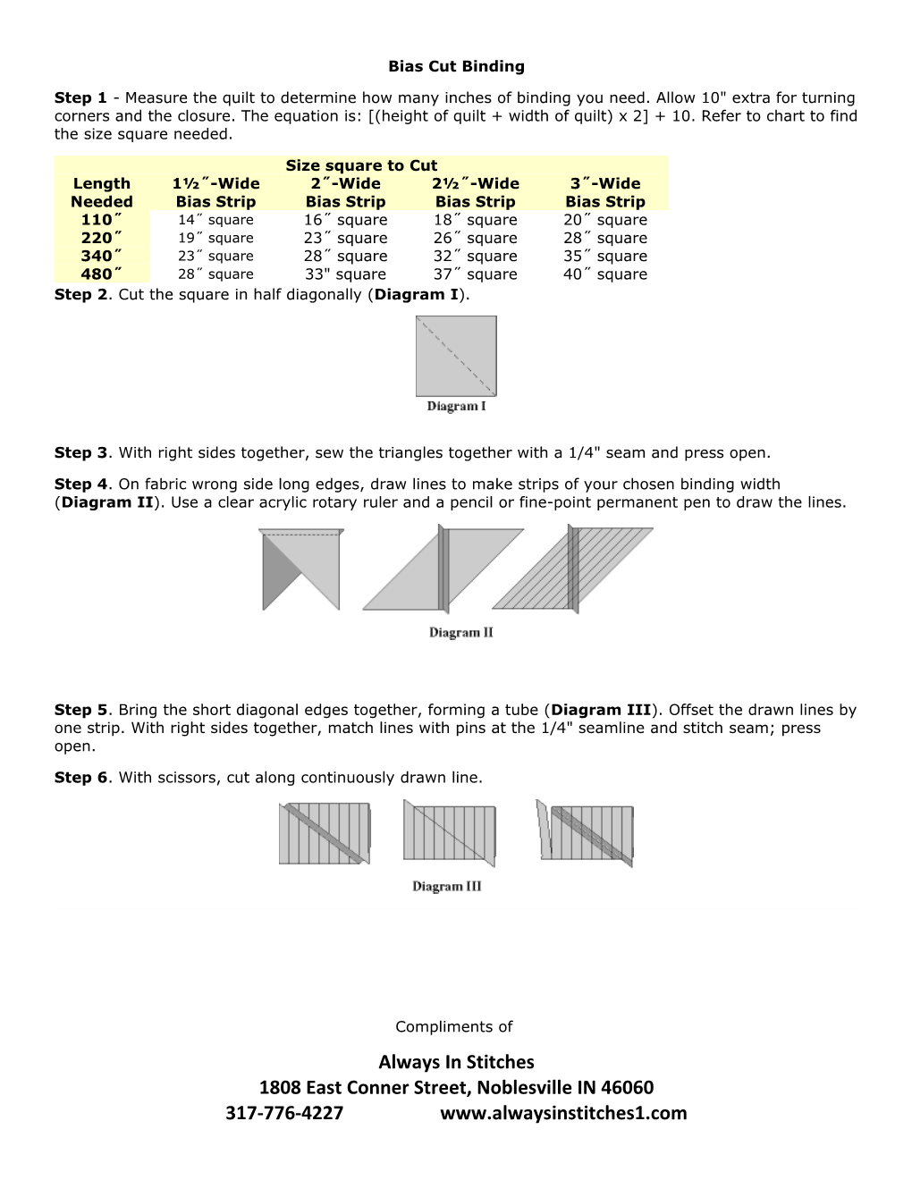 Step 2. Cut the Square in Half Diagonally (Diagram I)