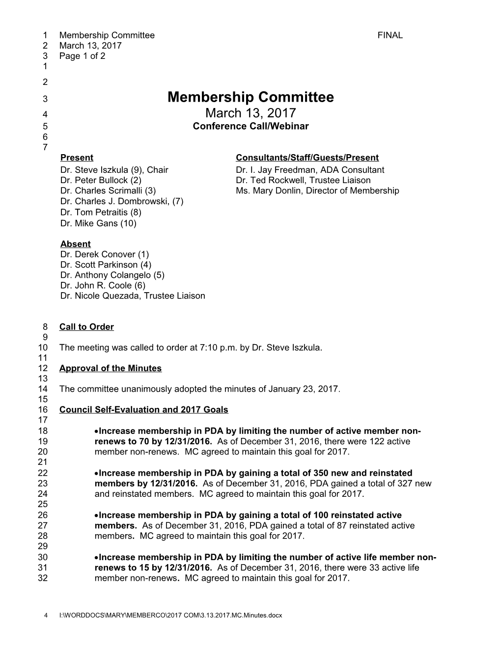 Membership Committee