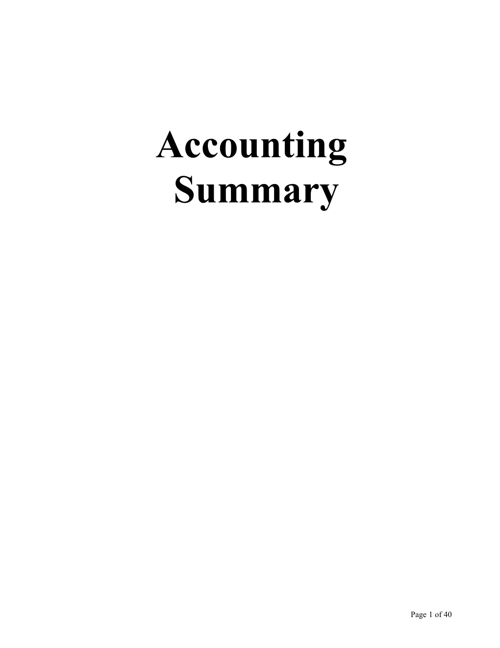 Accouning Master Document