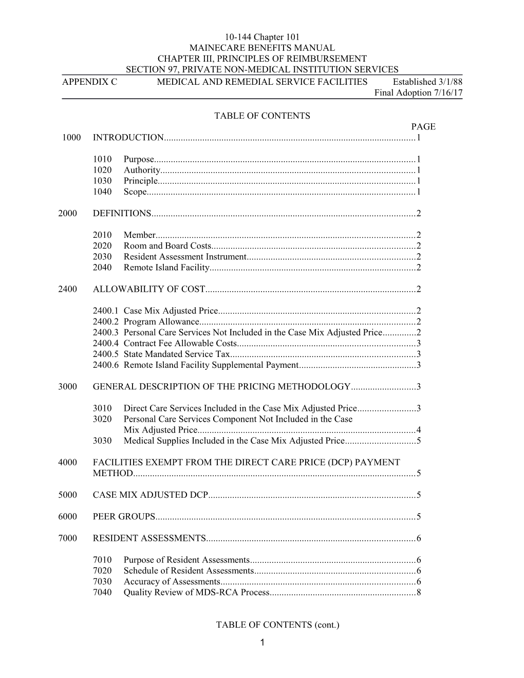 Chapter Iii, Principles of Reimbursement