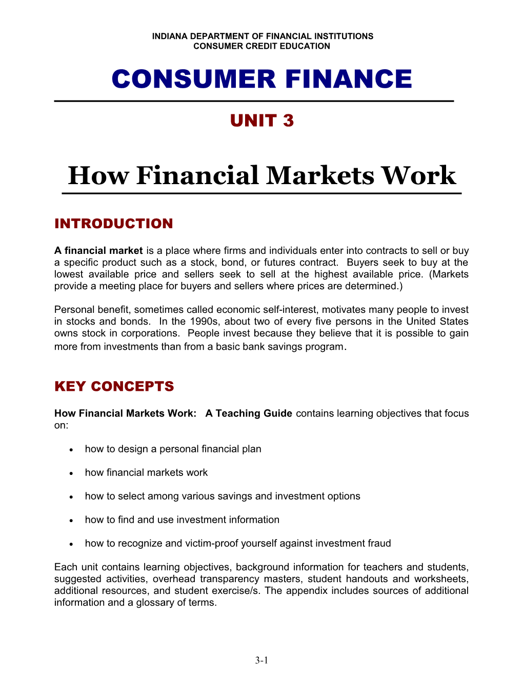Basics of Saving & Investing : Financial Decisions (Unit 1)