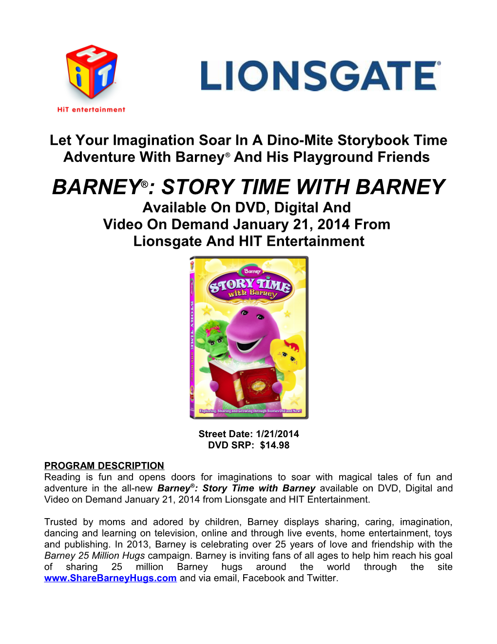 Barney : Story Time with Barney