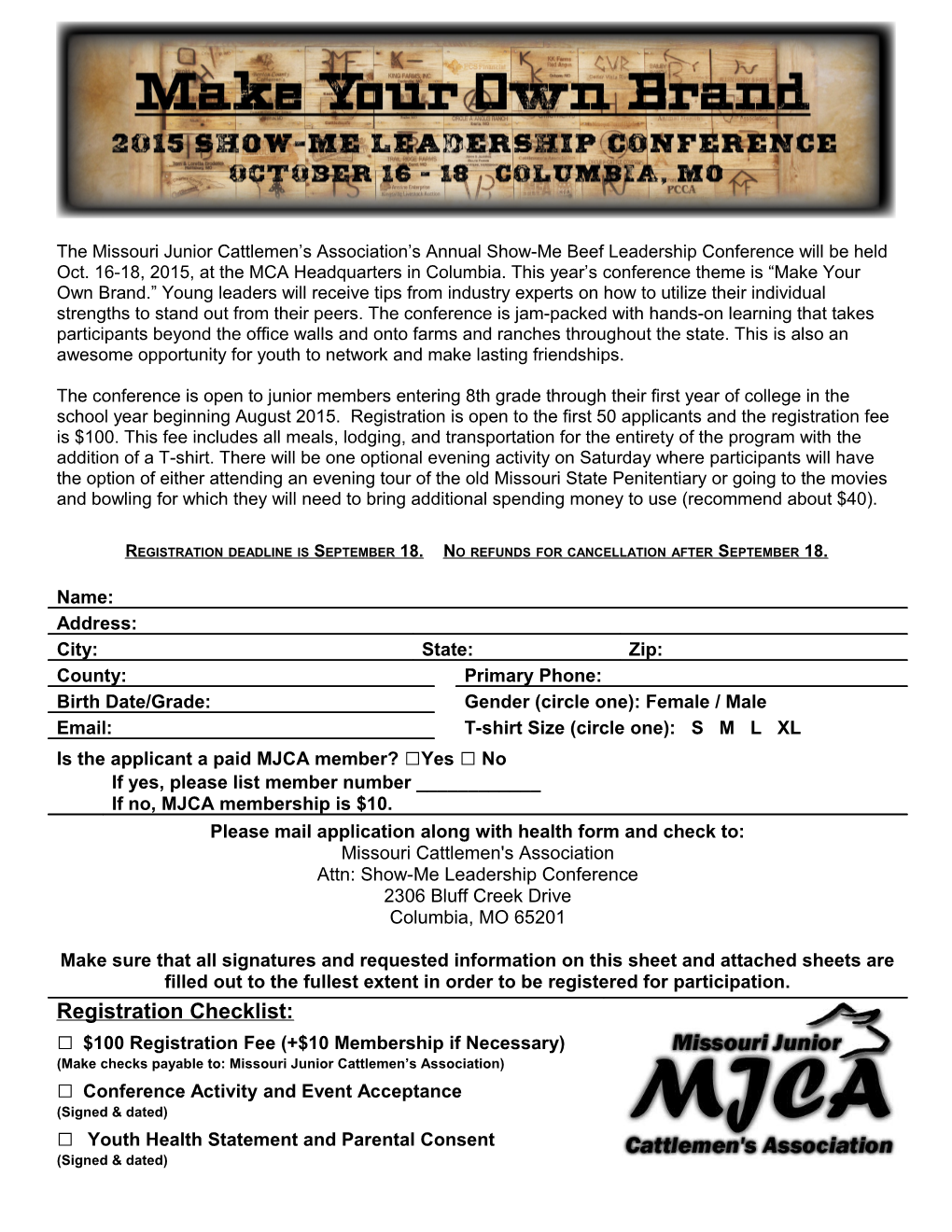 Missouri Cattlemen's Association/Missouri Junior Cattlemen S Association Programs