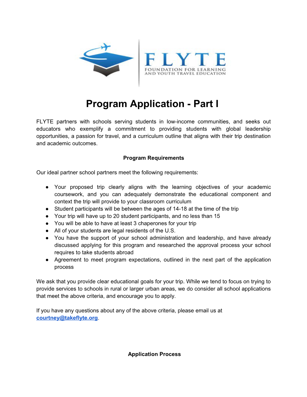 Program Application - Part I