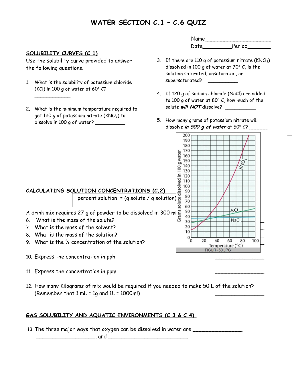 Water Section C.1 C.6 Quiz