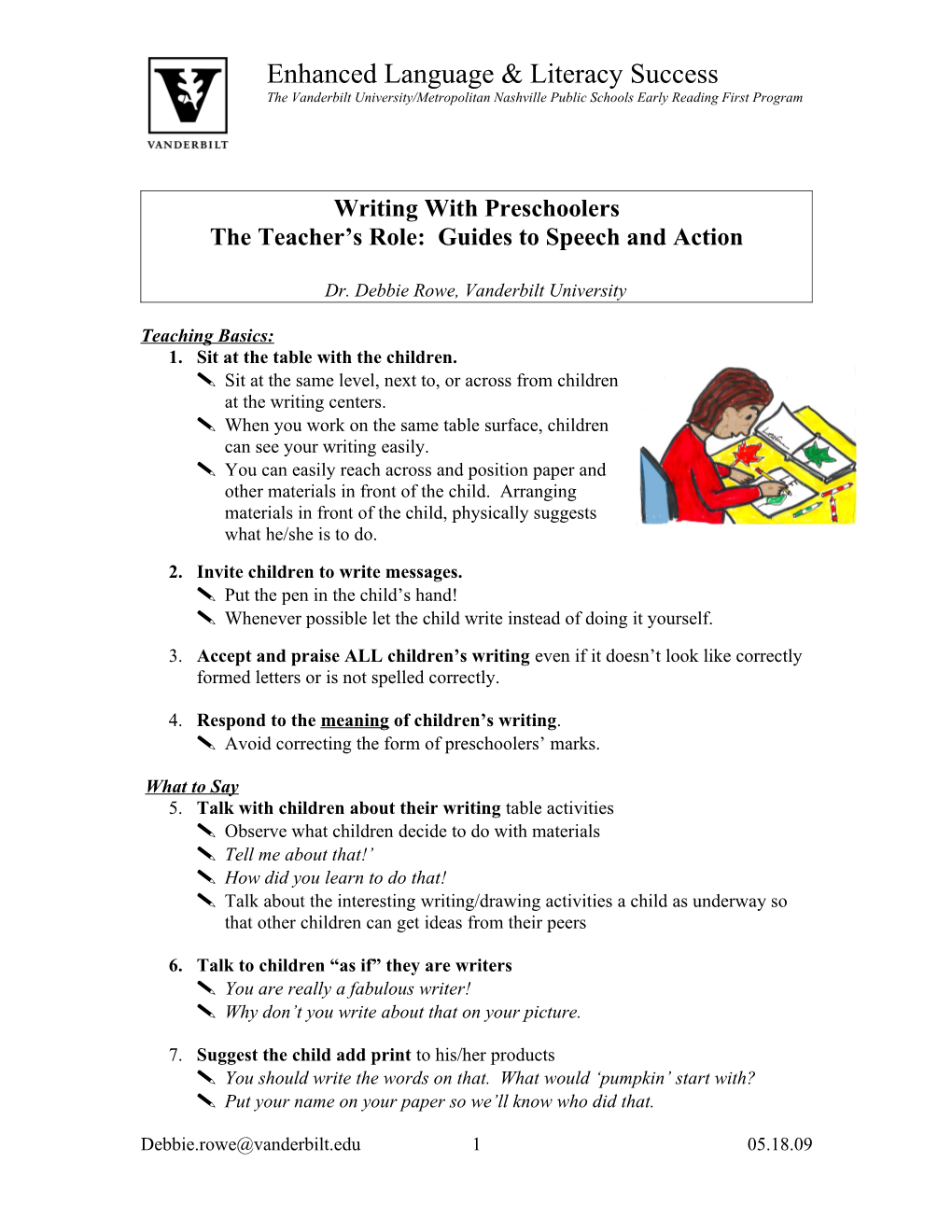 The Teacher S Role: Guides to Speech and Action