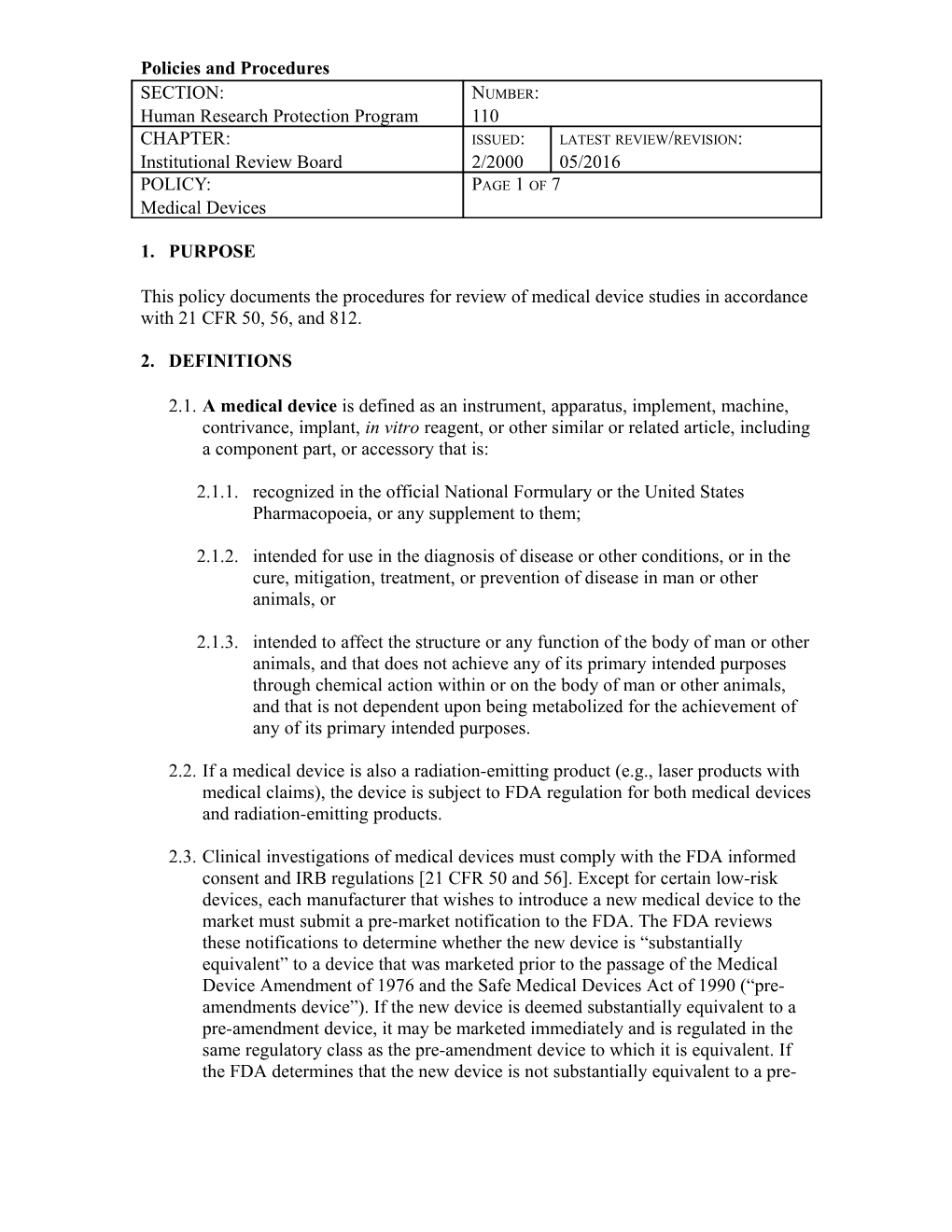 Policies and Procedures s11