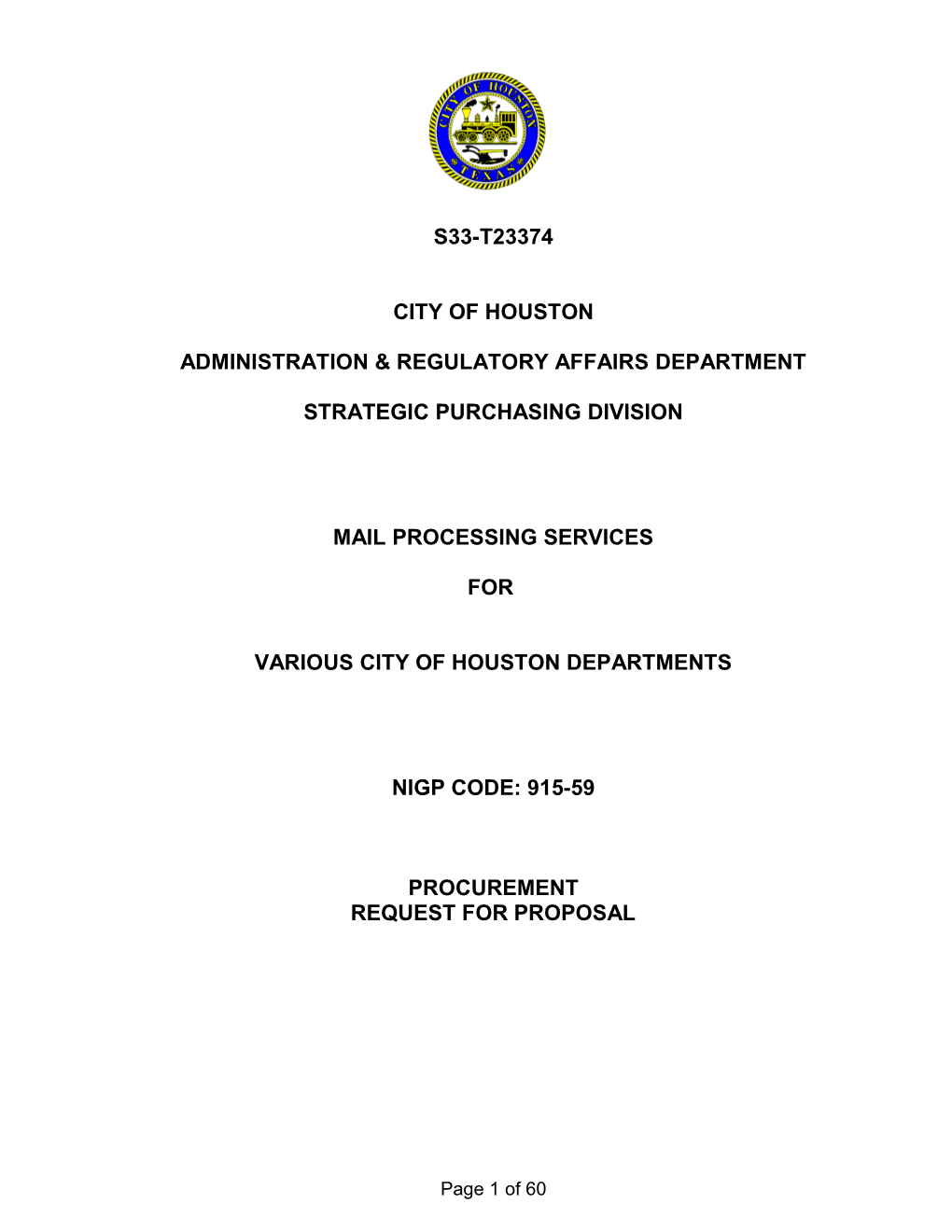 Administration & Regulatory Affairs Department