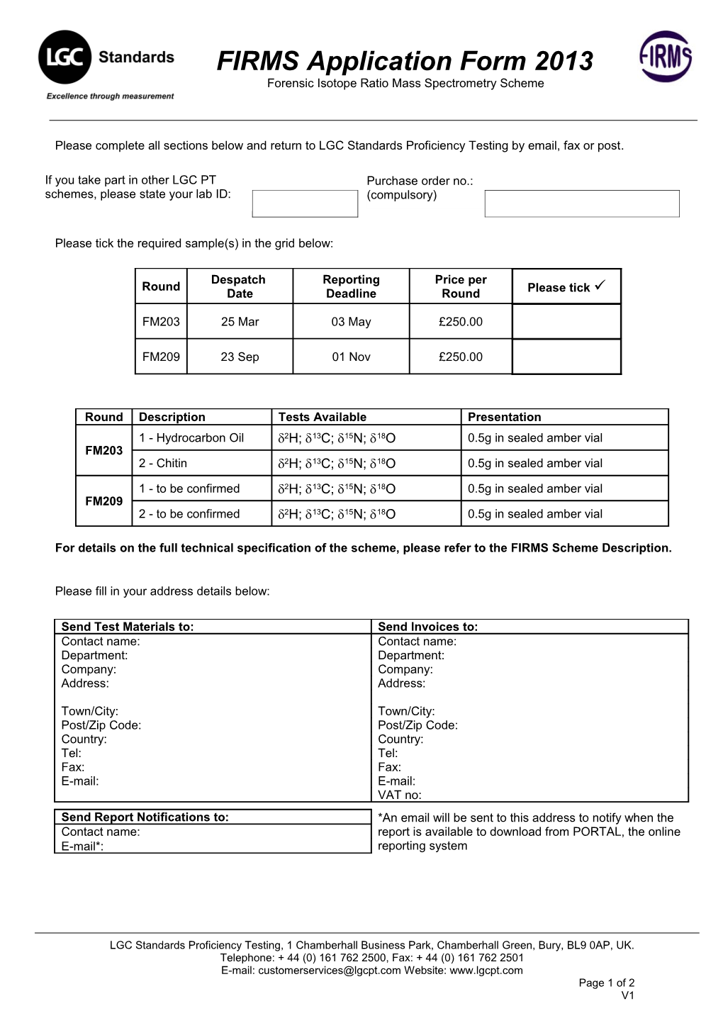 For Inclusion in the Aquacheck Scheme Please Complete and Return This Form for the Attention s1