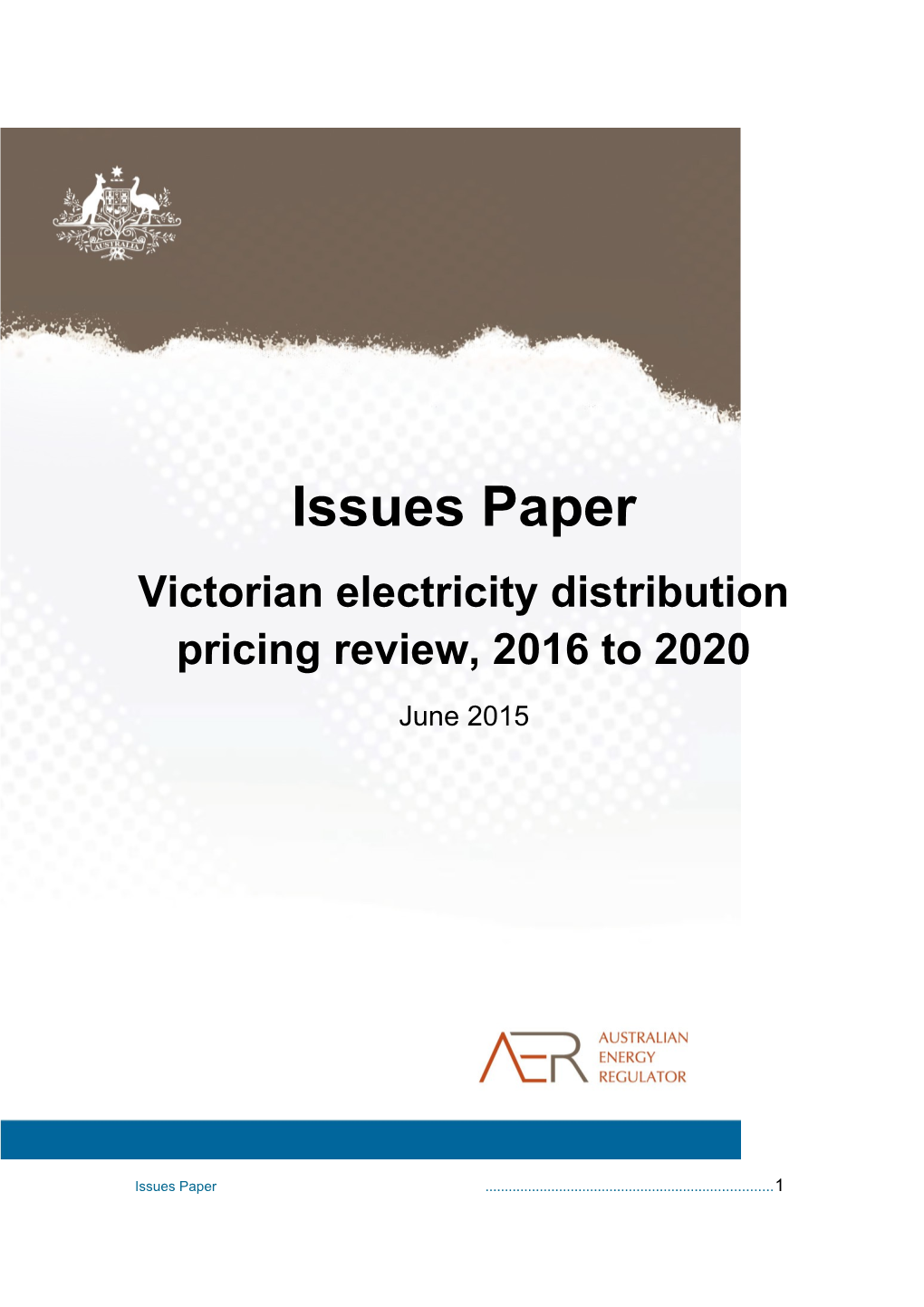 Victorian Electricity Distribution Pricing Review, 2016 to 2020