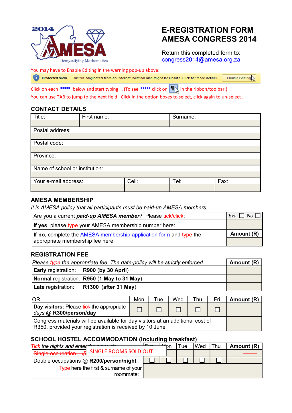 E-Registration Form