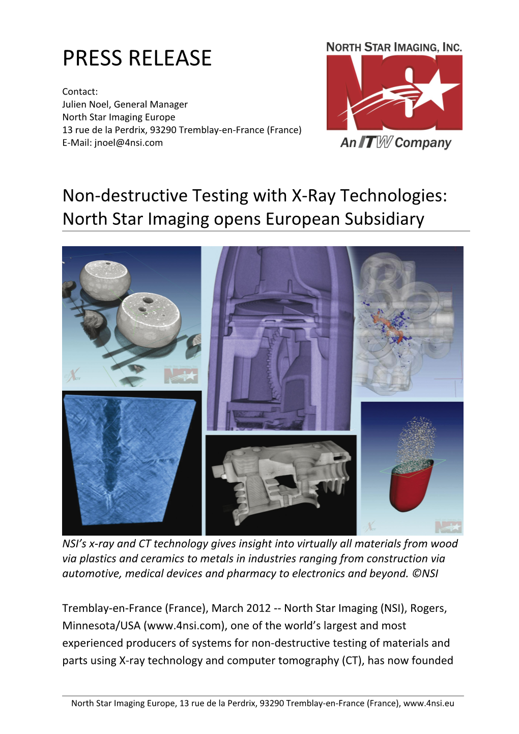 Non-Destructive Testing with X-Ray Technologies