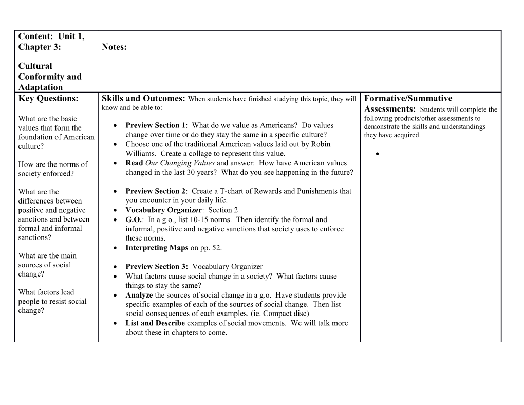 Preview Section 1 : What Do We Value As Americans? Do Values Change Over Time Or Do They