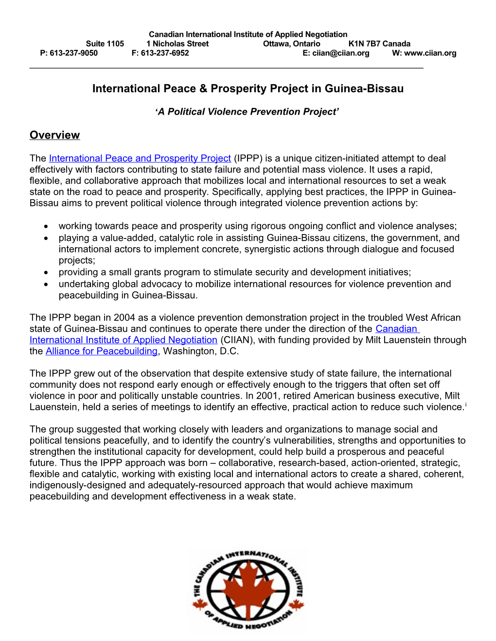 The International Peace & Prosperity Project