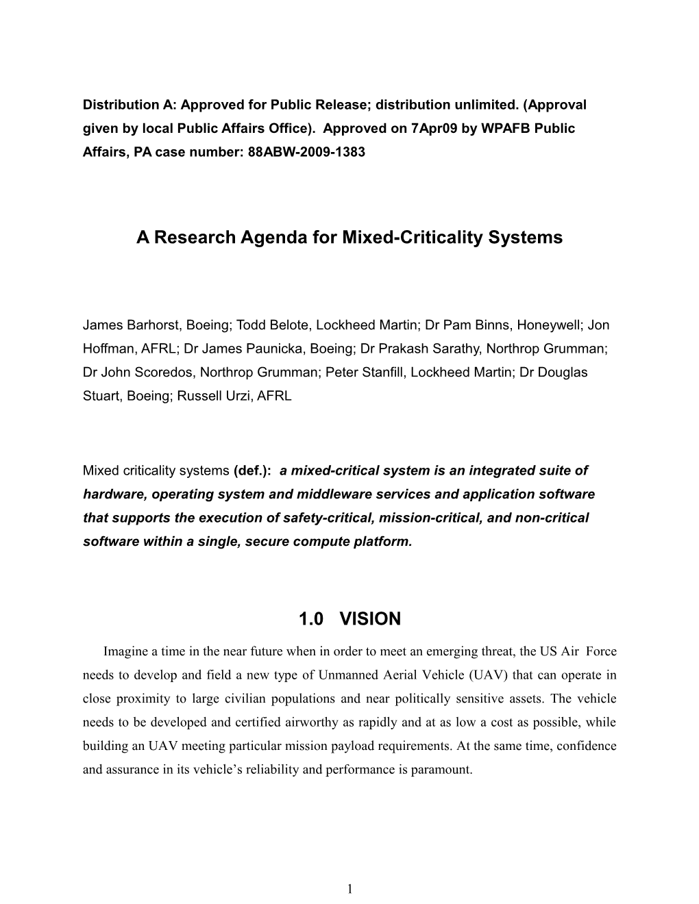 A Research Agenda for Mixed-Criticality Systems