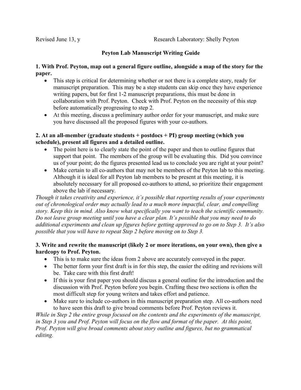 Peyton Lab Manuscript Writing Guide