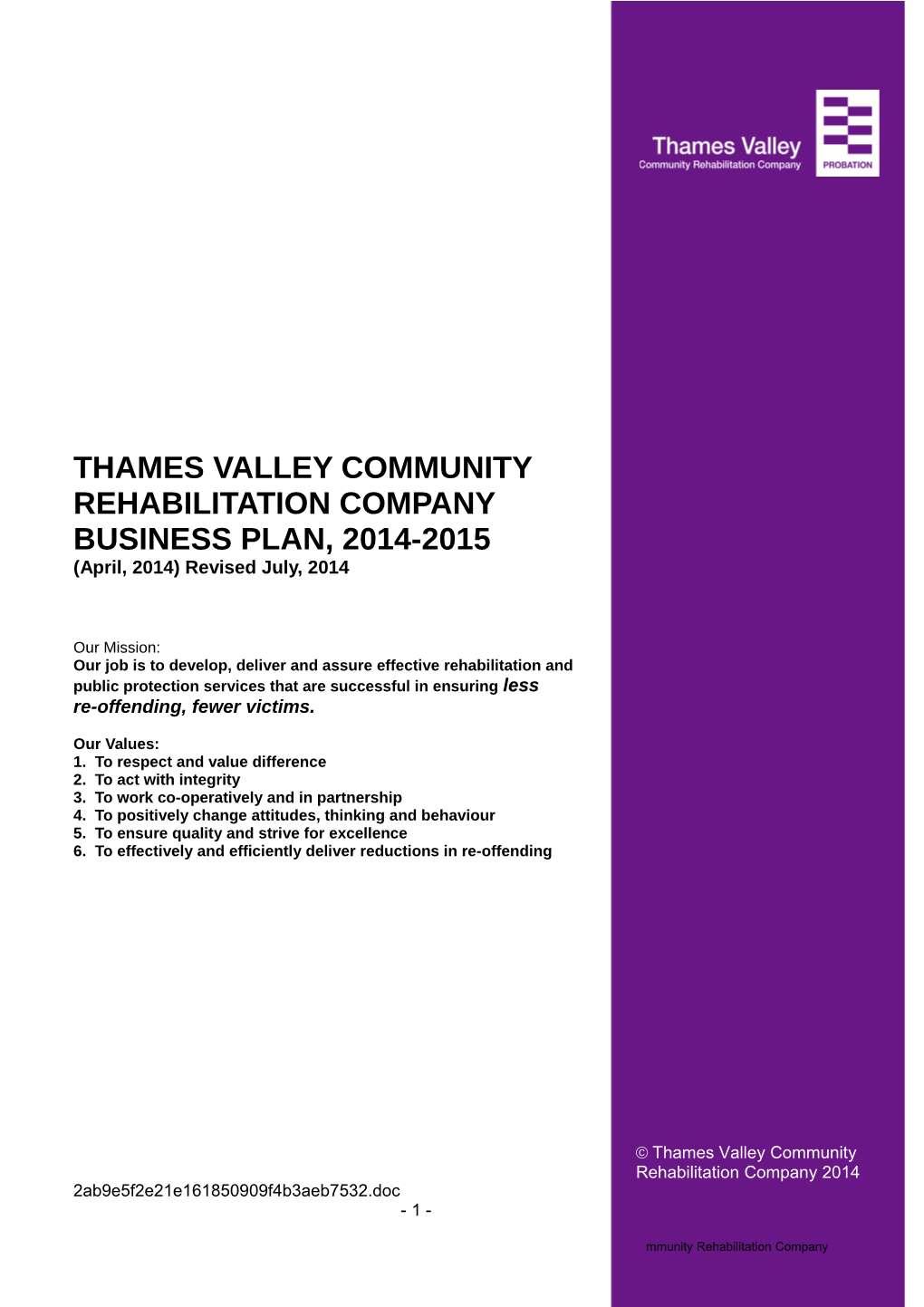 Thames Valley Community Rehabilitation Company