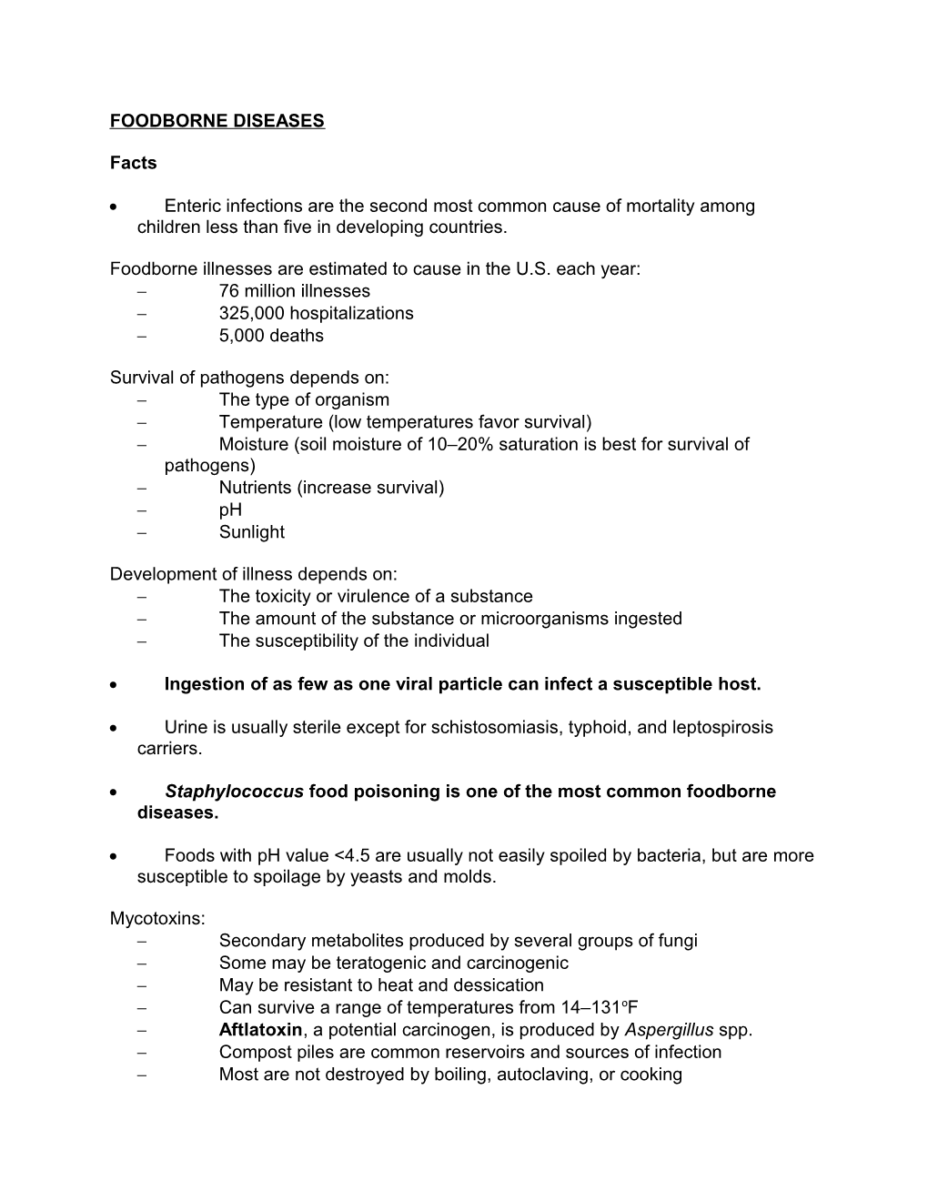 Foodborne Diseases