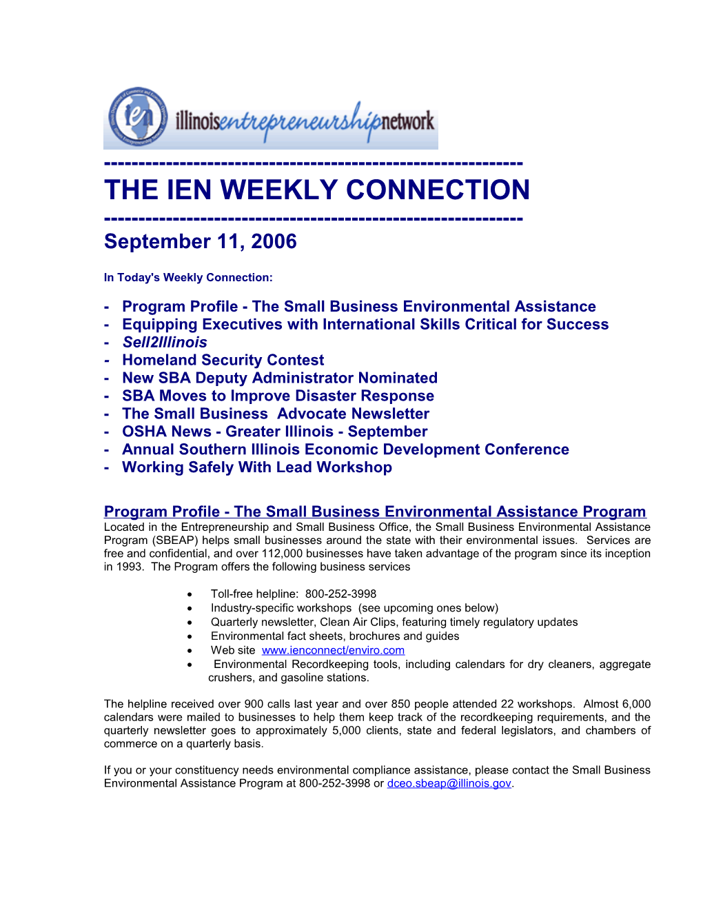 The Ien Weekly Connection s8