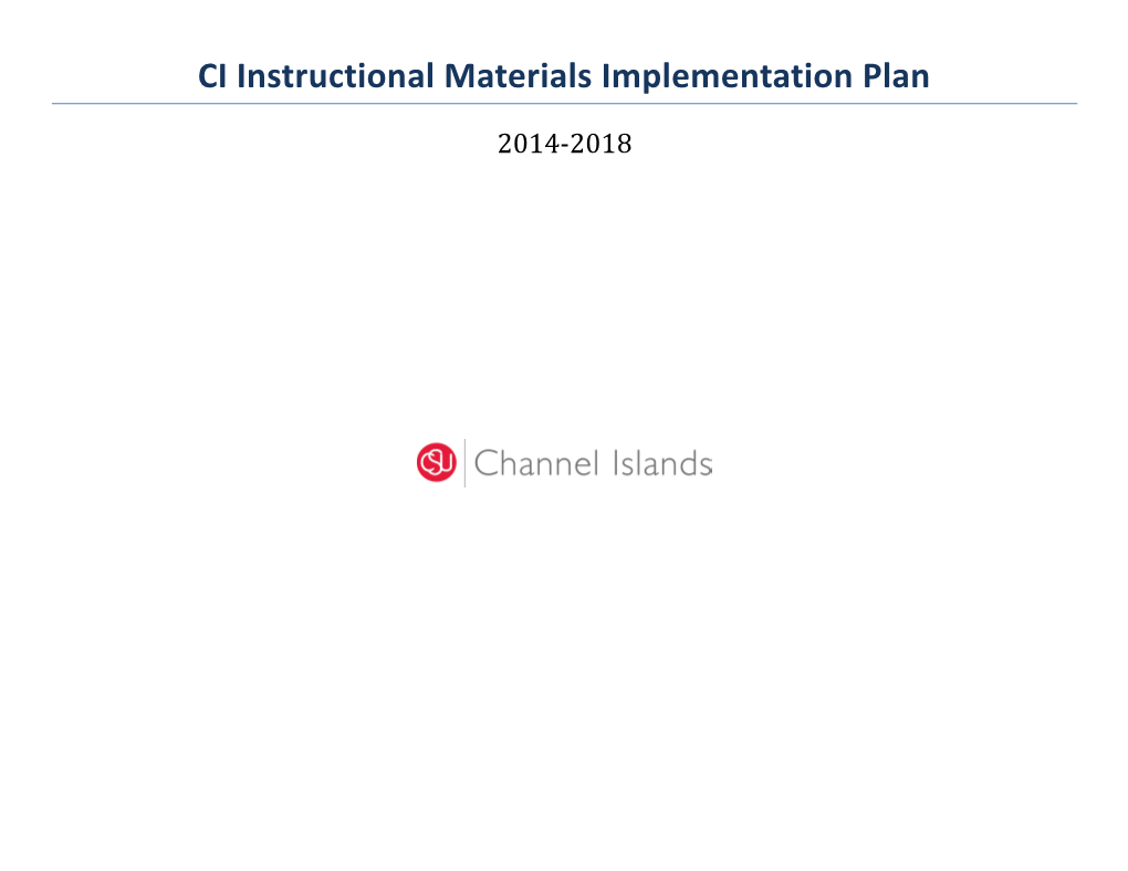CI ATI Instructional Materials Implementation Plan 2014-2018, V1.3