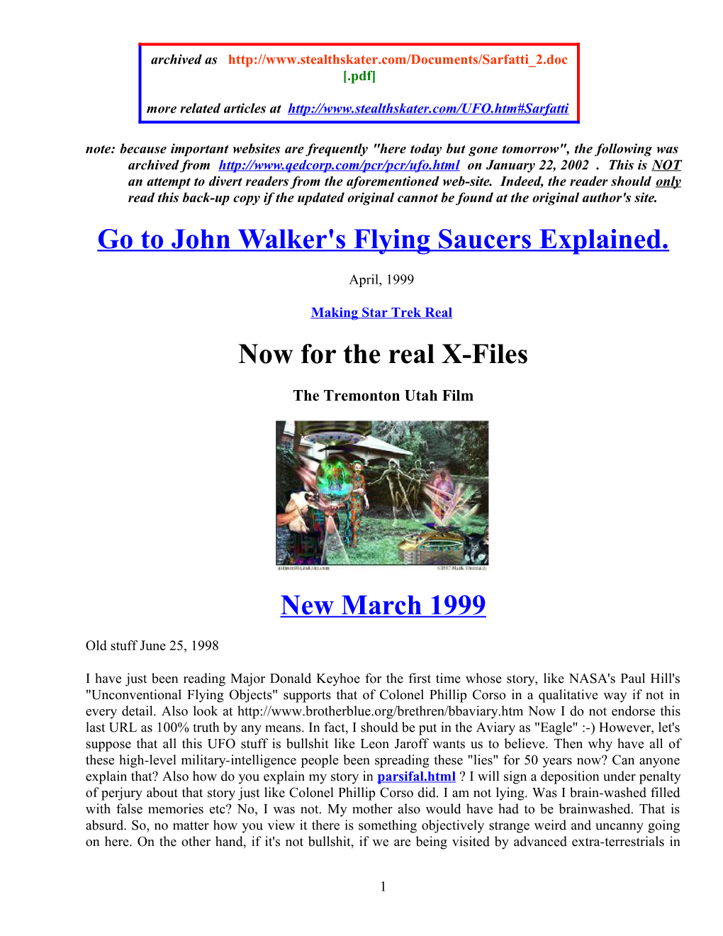 Go to John Walker's Flying Saucers Explained