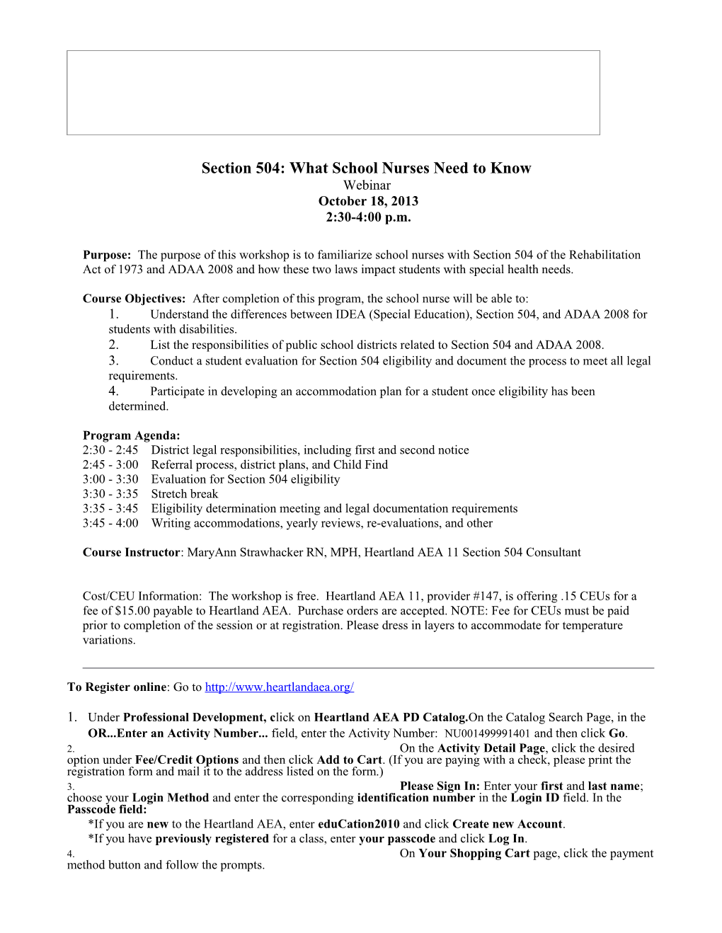 Section 504: What School Nurses Need to Know