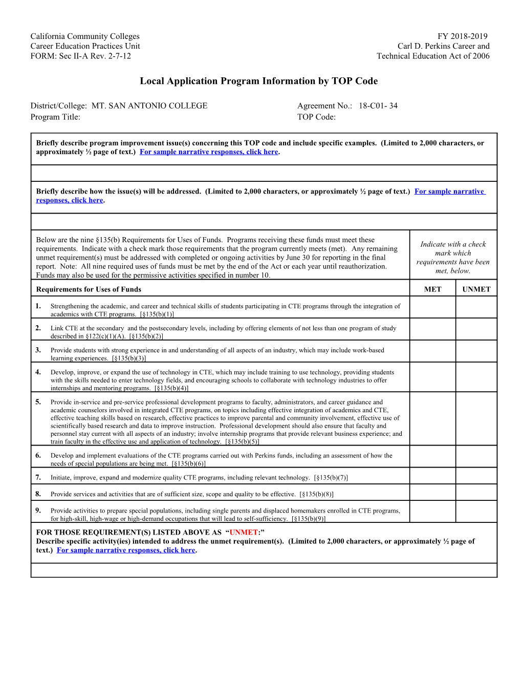 Below Are the Eight Section 135(B) Required Uses of Funds