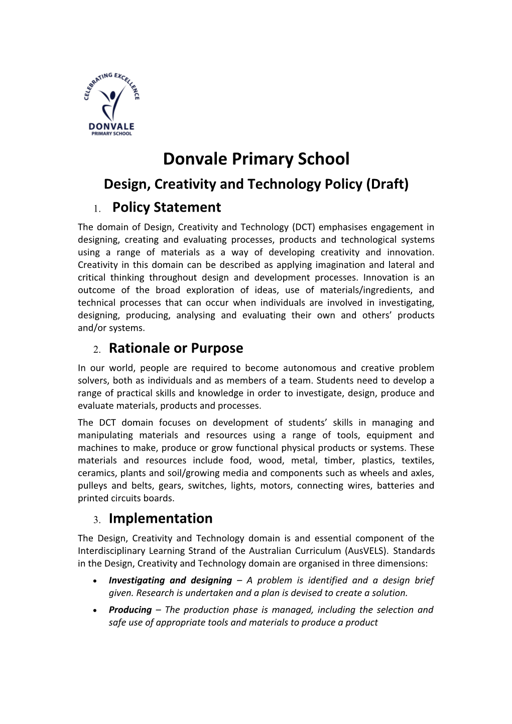 Design, Creativity and Technology Policy (Draft)