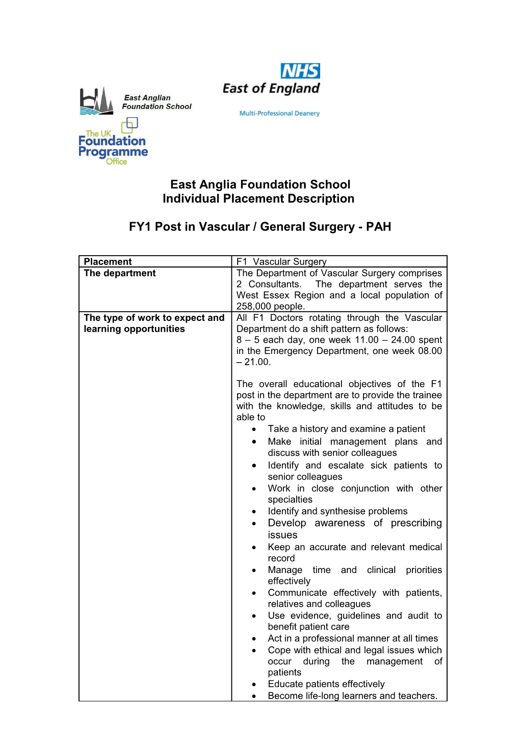 The Foundation Programme Reference Guide (2010)