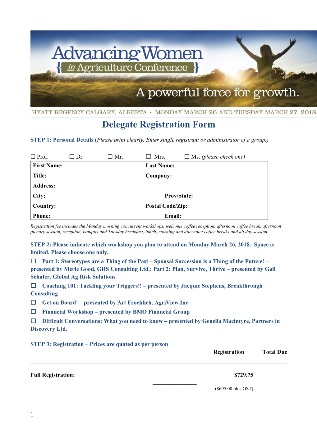 Delegate Registration Form s1
