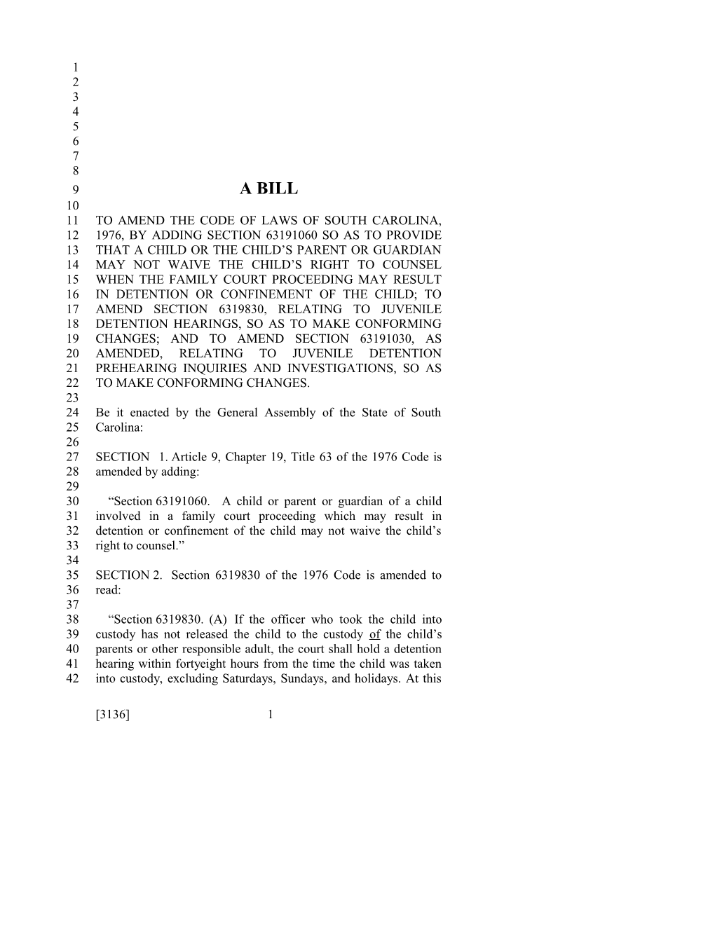 2017-2018 Bill 3136 Text of Previous Version (Dec. 15, 2016) - South Carolina Legislature Online