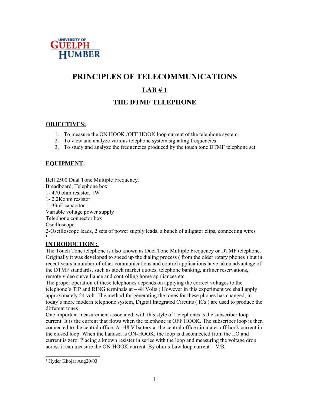 Principles of Telecommunications