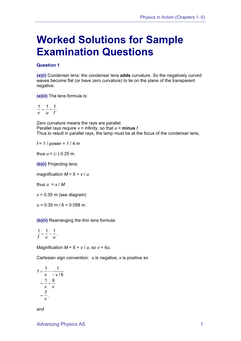 AP Revision Guide Worked Solutions Ch 1-5