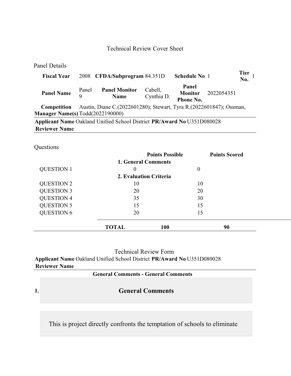 Oakland Unified School District (MS Word)