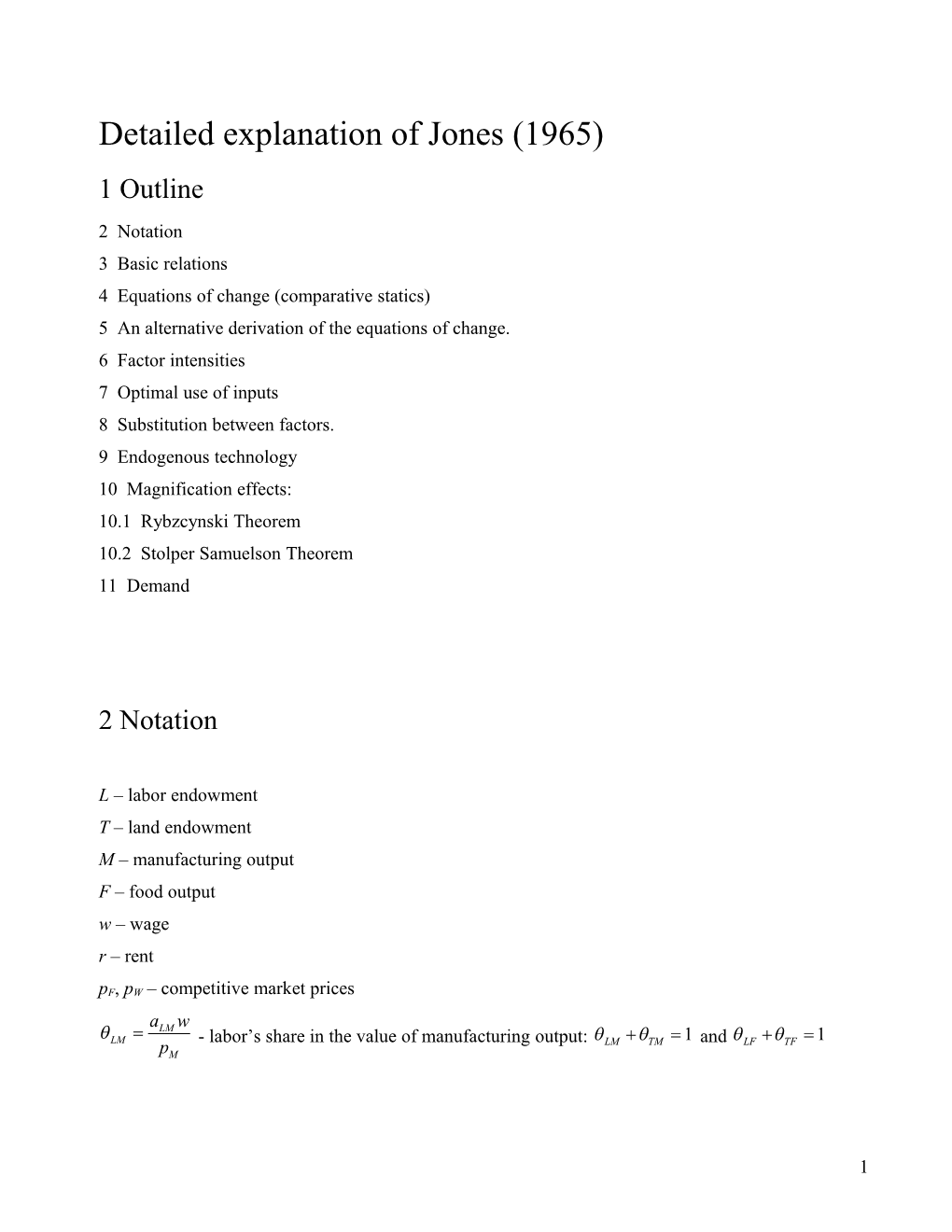 4 Equations of Change (Comparative Statics)