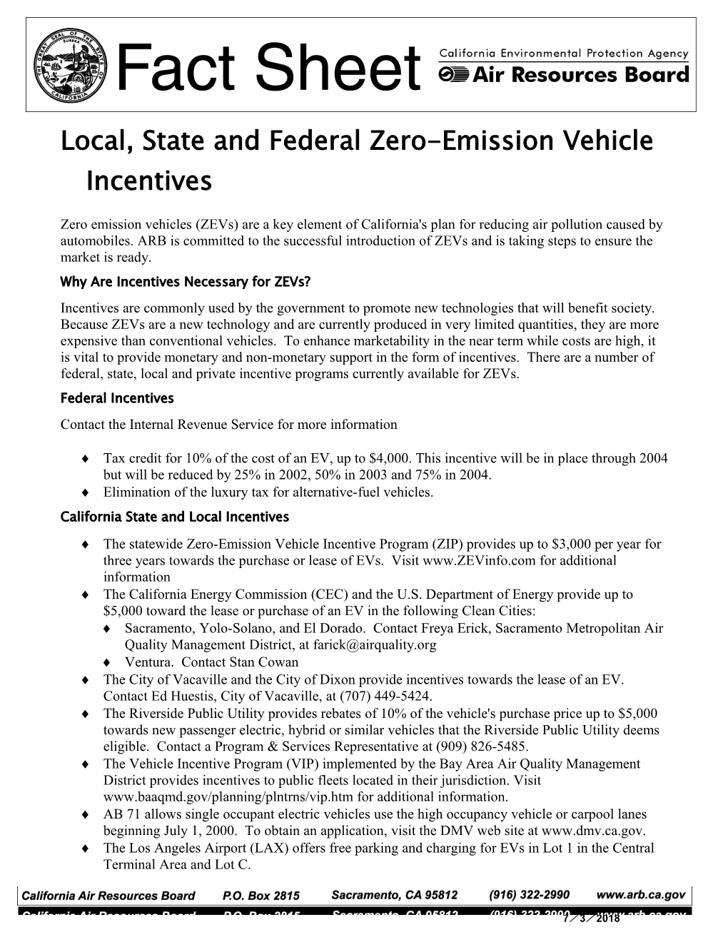 California S Zero Emission Vehicle Program