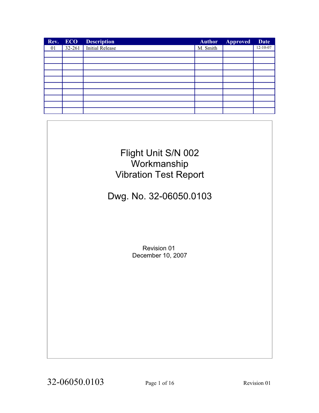 Flight Unit S/N 002