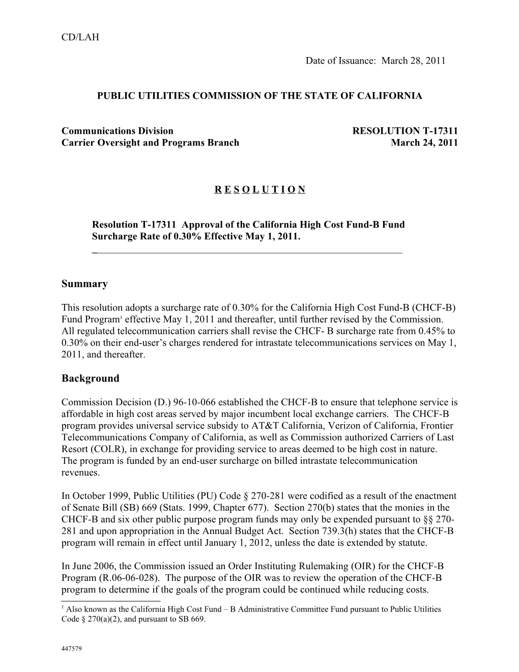 Public Utilities Commission of the State of California s125