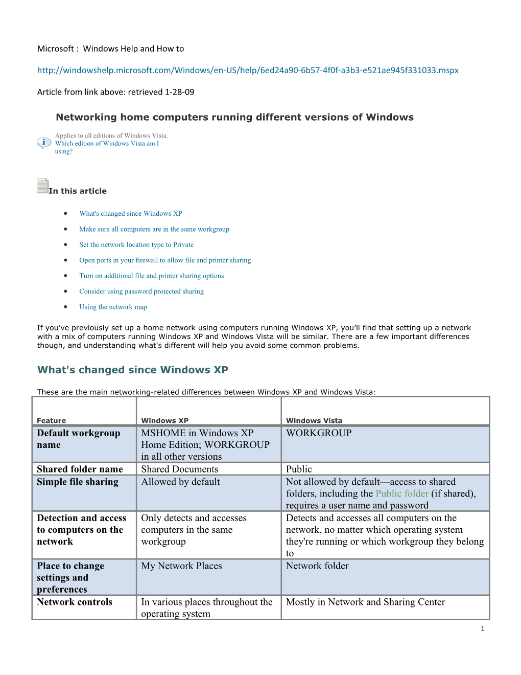 Networking Home Computers Running Different Versions of Windows