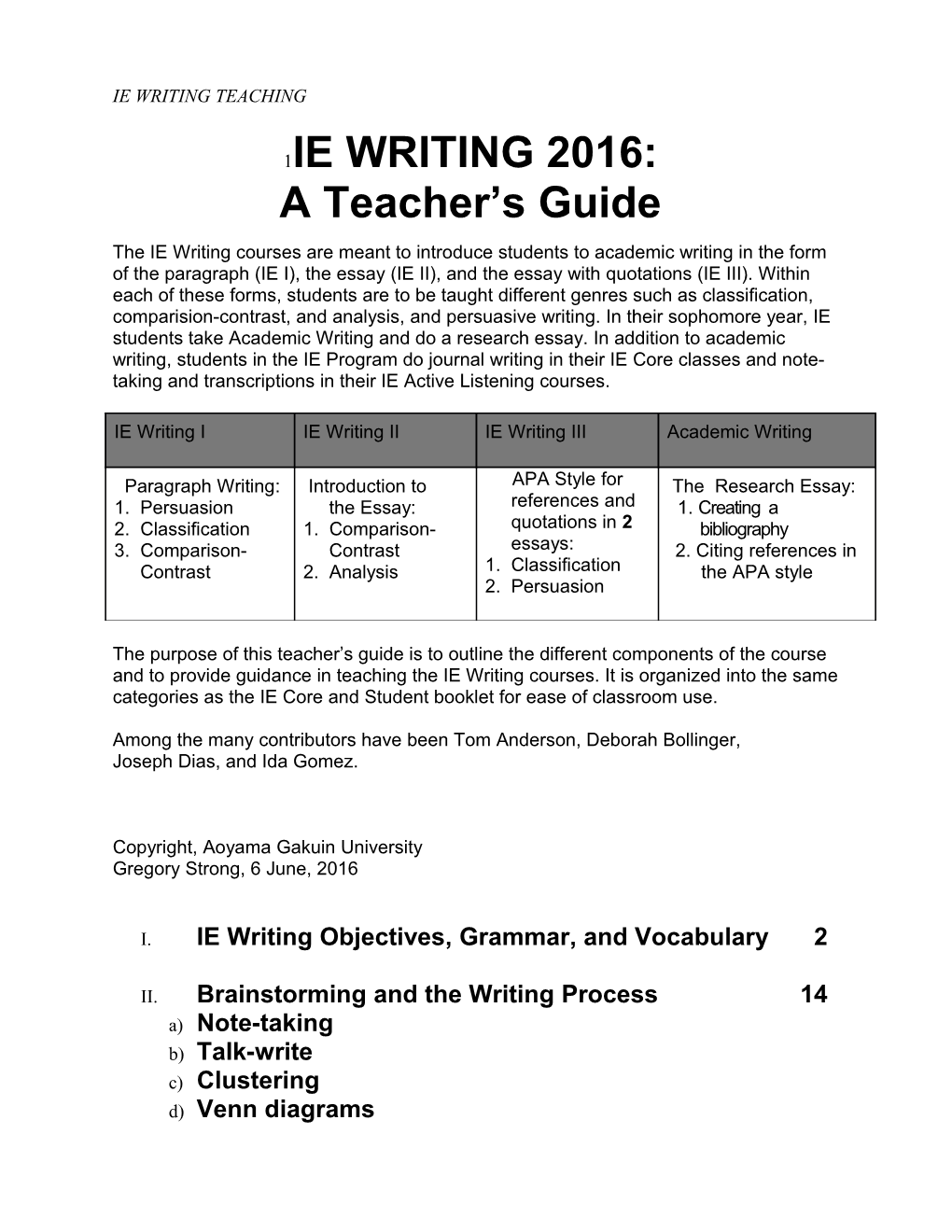 Curriculum Design: the Furniture of College EFL Programs