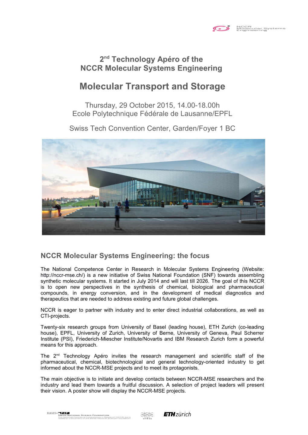 NCCR Molecular Systems Engineering