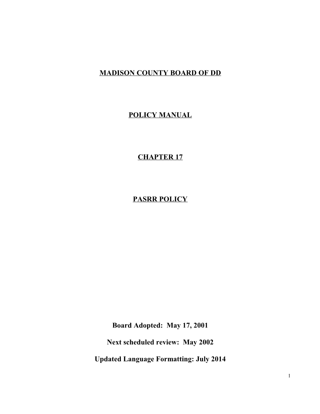 Wyandot County Board of Mental Retardation