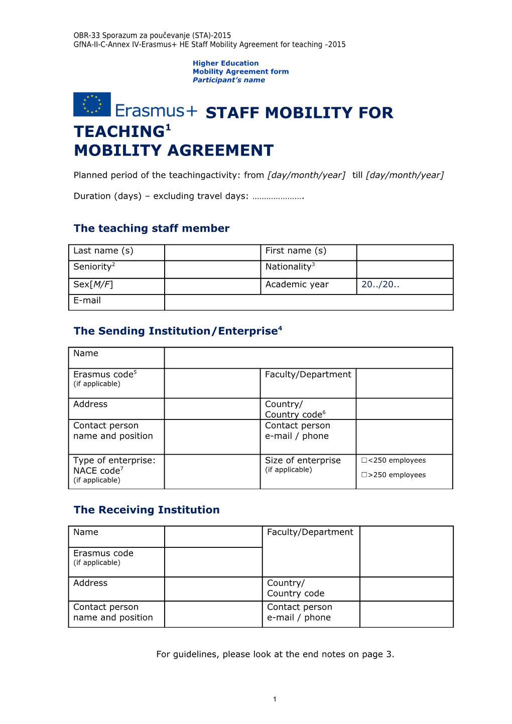 Gfna-II-C-Annex IV-Erasmus+ HE Staff Mobility Agreement for Teaching 2015 s1