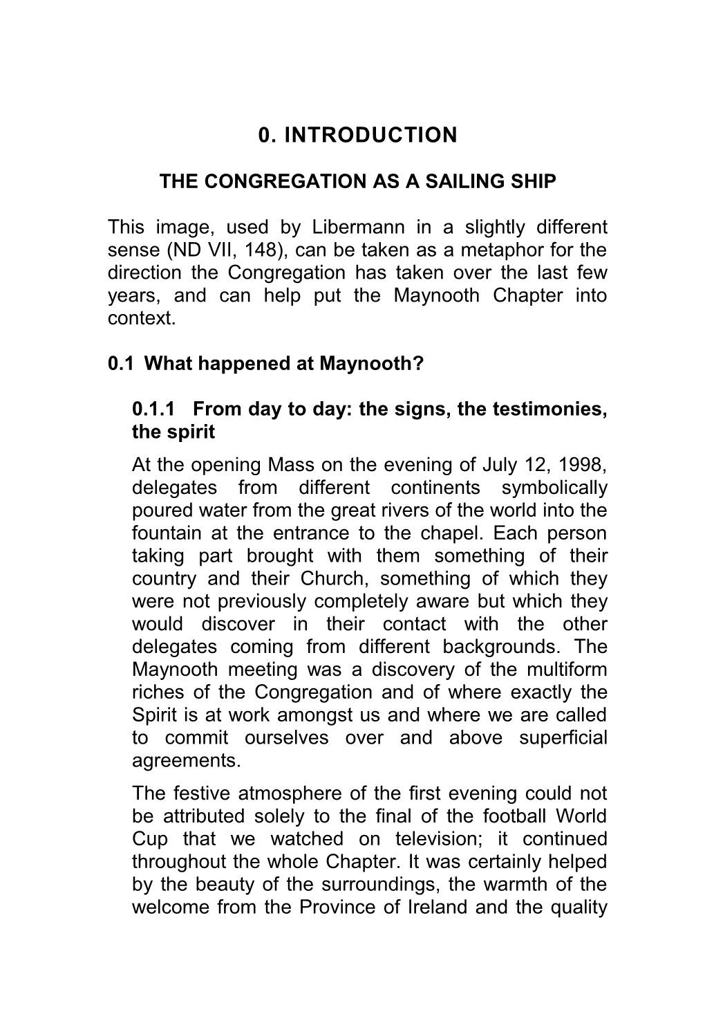 The Congregation As a Sailing Ship