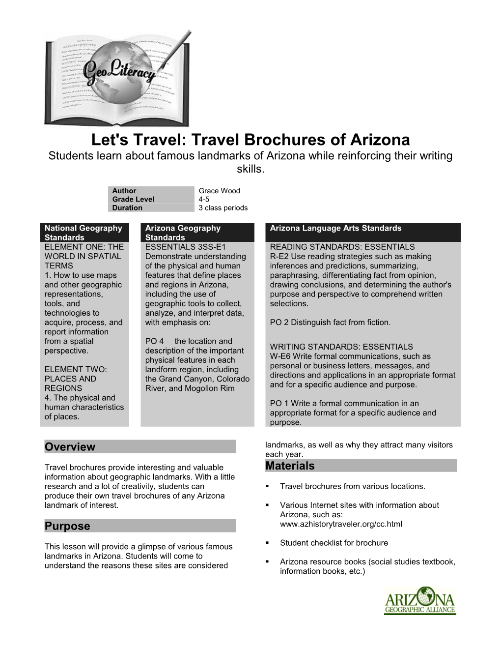 Let's Travel: Travel Brochures of Arizona
