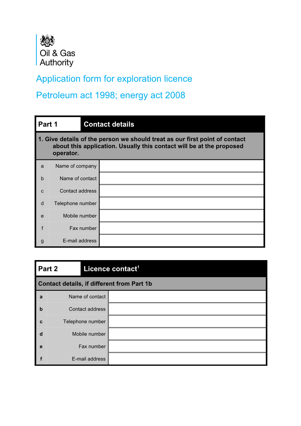 OFFSHORE LICENSING - BLOCKS 30/24, 42/25A & 43/21A