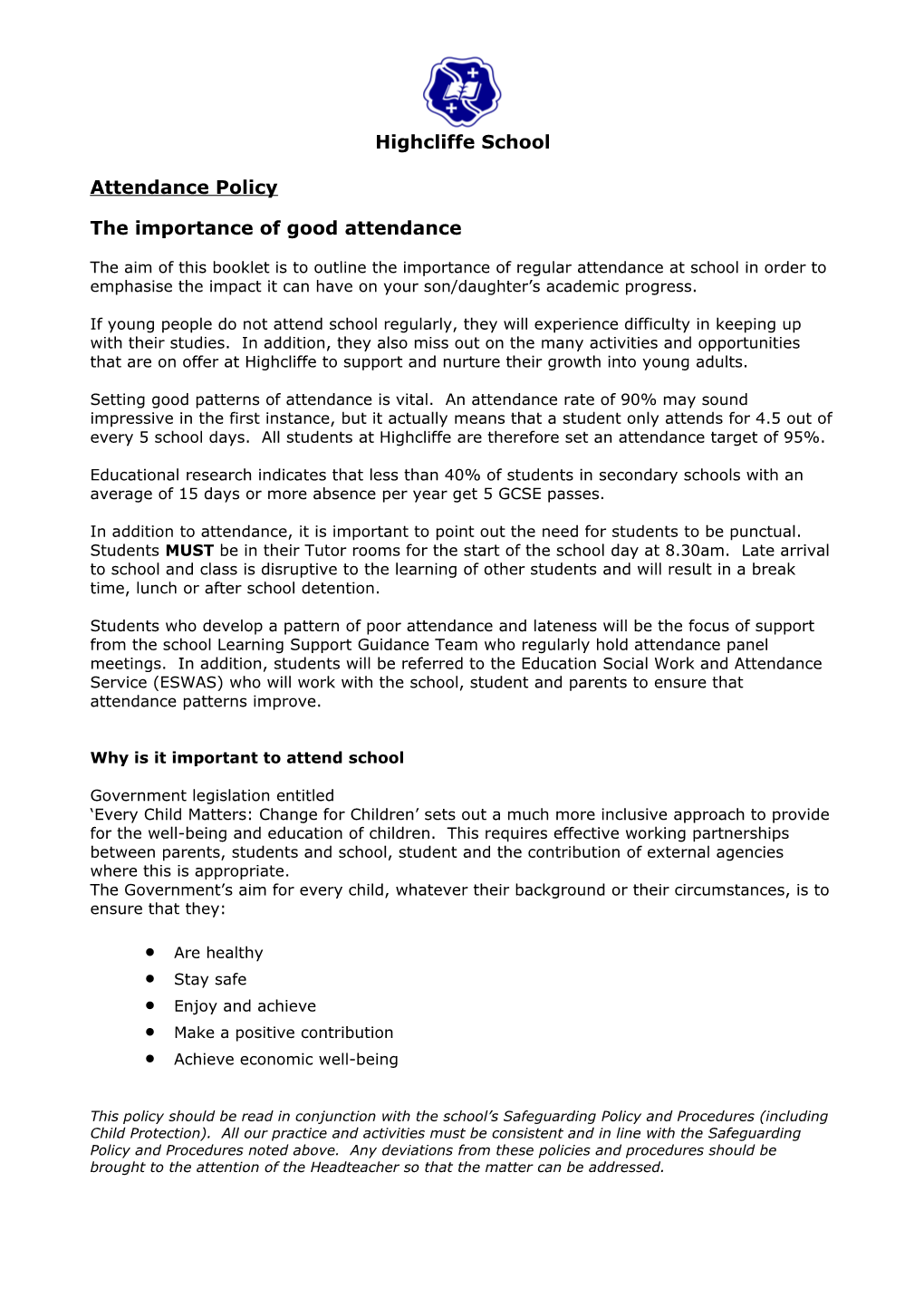 The Importance of Good Attendance