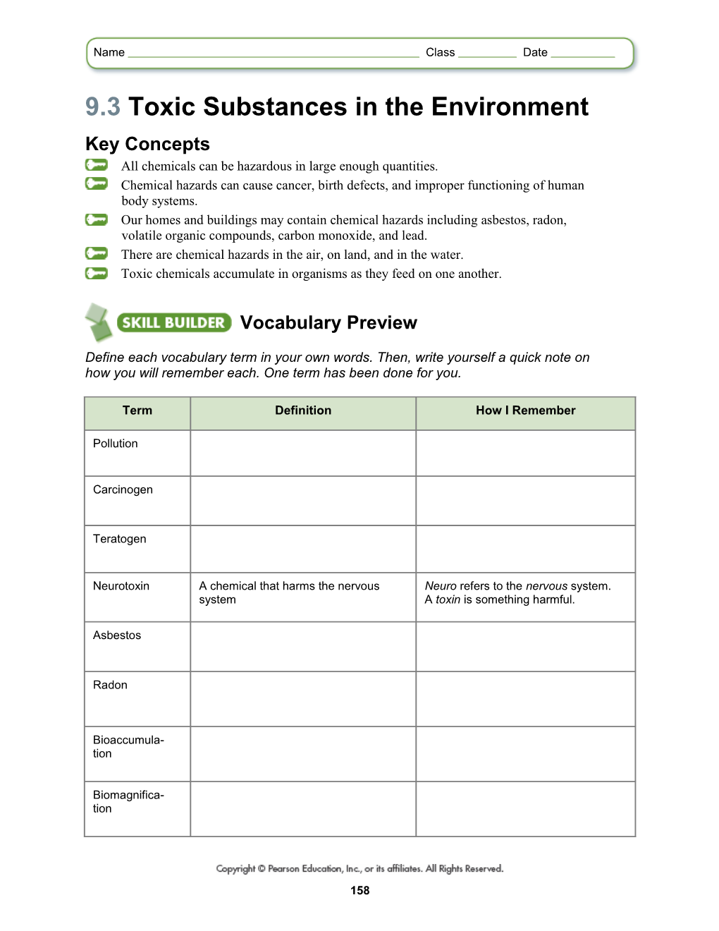 9.3 Toxic Substances in the Environment